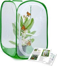 RESTCLOUD Professional Butterfly Habitat Insect Cage Caterpillar Enclosure Pop-U