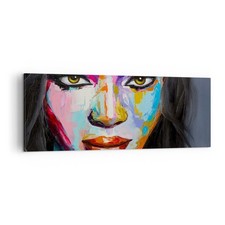Quadro su Tela 140x50cm ragazza faccia Stampe Immagini Quadri Moderni Murale