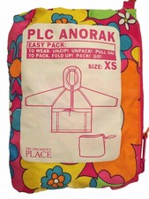 Childrens Place Anorak Windbreaker Jacket Girls Size XS Vibrant Floral Pattern