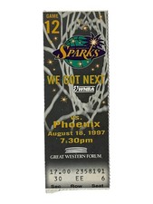 Los Angeles Sparks vs Phoenix Mercury 1997 Ticket WNBA Inaugural Season