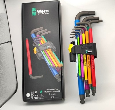 Wera 950/9 Hex-Plus Multicolour Imperial 2 Innen-Sechskant Winkelschlüsselsatz 9
