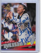 Basketball Card IP auto WNBA CHERYL MILLER HOF 1998 Phoenix Mercury coach #74