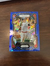 2024 Panini Prizm Carlton Fisk Blue Cracked Ice Prizm Red Sox