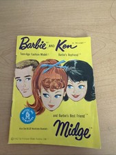 VINTAGE BARBIE KEN MIDGE YELLOW FASHION BOOKLET 1962 CATALOGUE JAPAN