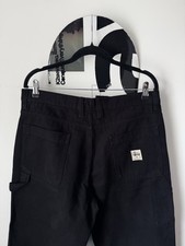 St ssy Black Carpenter Double Knee Baggy Pants Size 36x30