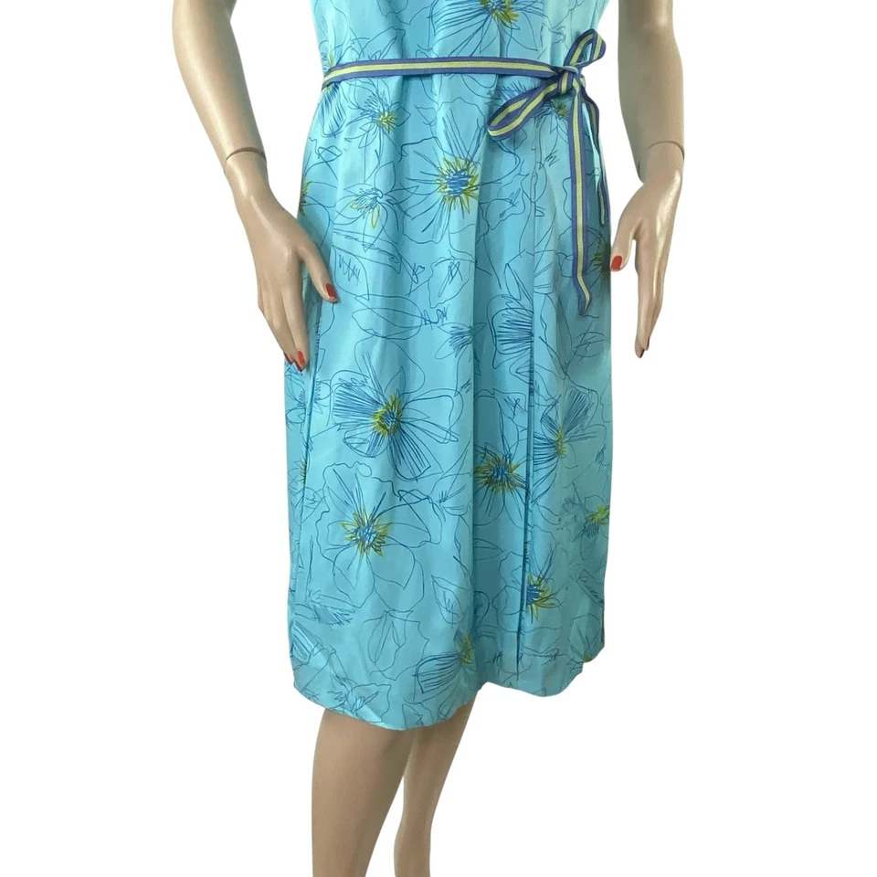 Nuevo con etiquetas Vestido Vintage Randolph Duke The Look Plisado con Cinturón Talla 12 Video Años 90 Y2K Foto 4 de 4