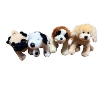 Ganz Webkinz Dog Plush Lot of 4 Pug Dalmatian Saint Bernard Golden Retriever