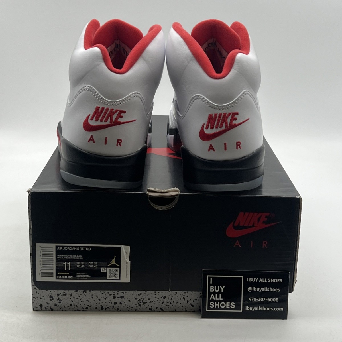 ナイキ AJ5 FIRE RED 29cm DA1911-102 未使用 Jordan NIKE AIR JORDAN 5 RETRO true white/fire red-black da1911