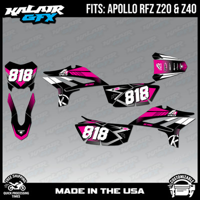 Graphics Kit for Apollo Z20 Z40(RFZ Z 20 40) Turbo Series - Magenta