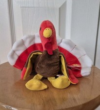 Ty Beanie Baby Gobbles The Turkey - MWMT ( 1996 Vintage ) Thanksgiving Plushie