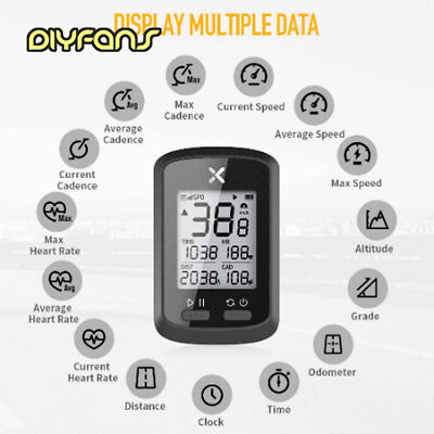 XOSS G+ GPS Smart Fahrrad Fahrradcomputer Bluetooth LCD Wasserdicht IPX7