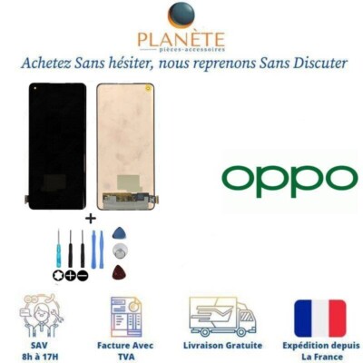 Vitre tactile Noir Assemblés Sur Châssis Pour Oppo Reno 8 5G