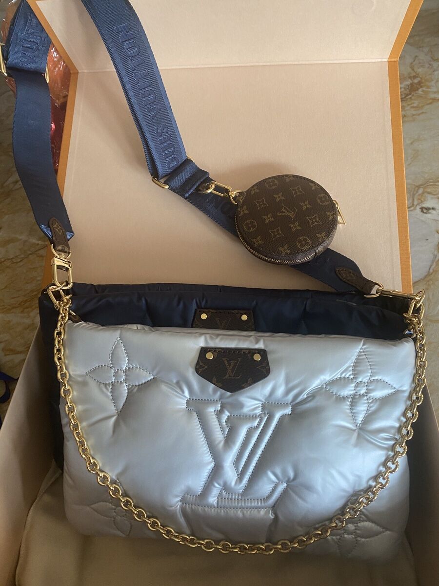 LOUIS VUITTON Maxi Multi Pochette Quilted Navy M21057 Coin LOUIS VUITTON Maxi Multi Pochette Quilted Navy M21057 Coin