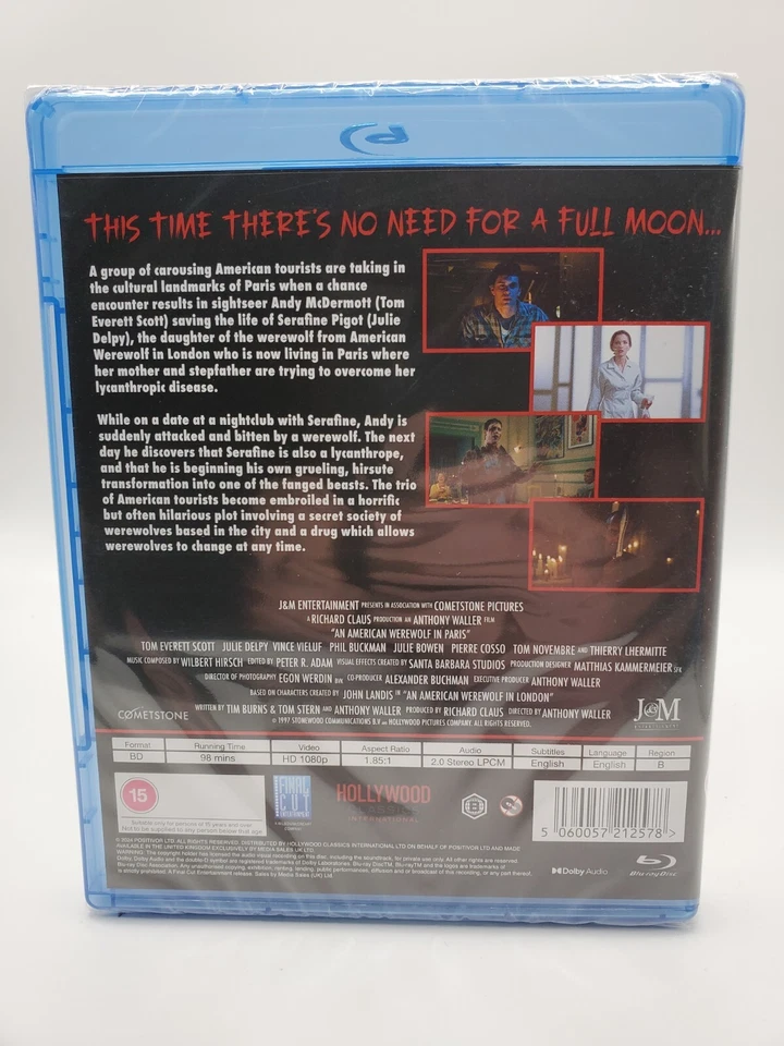An American Werewolf in Paris (1997) Blu-Ray BRAND NEW (USA Compatible) - Image 2 of 2