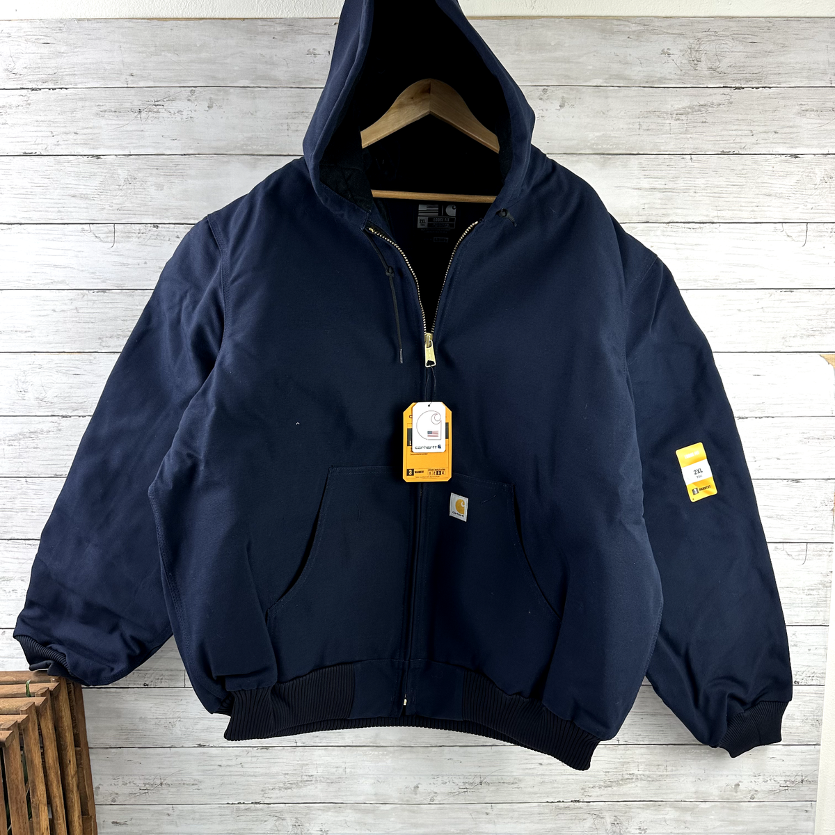 Carhartt Jacket Mens Loose Fit flannel lined OJO140-M Blue