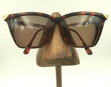 Vintage Sebastiano 607 Brown Tortoise Square Sunglasses Hong Kong FRAMES ONLY
