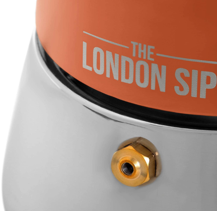 London Sip Copper Stainless Steel Induction Stovetop Espresso Maker 10