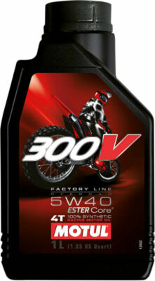 Motul 300V Full-Synthetic 4-Stroke Off-Road Racing Motor Oil | 5W-40 | 1 Liter