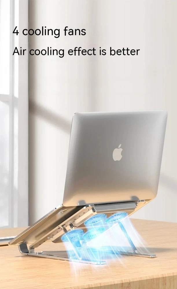 Laptop Stand with cooling fan Foldable lift Notebook holder aluminum alloy with