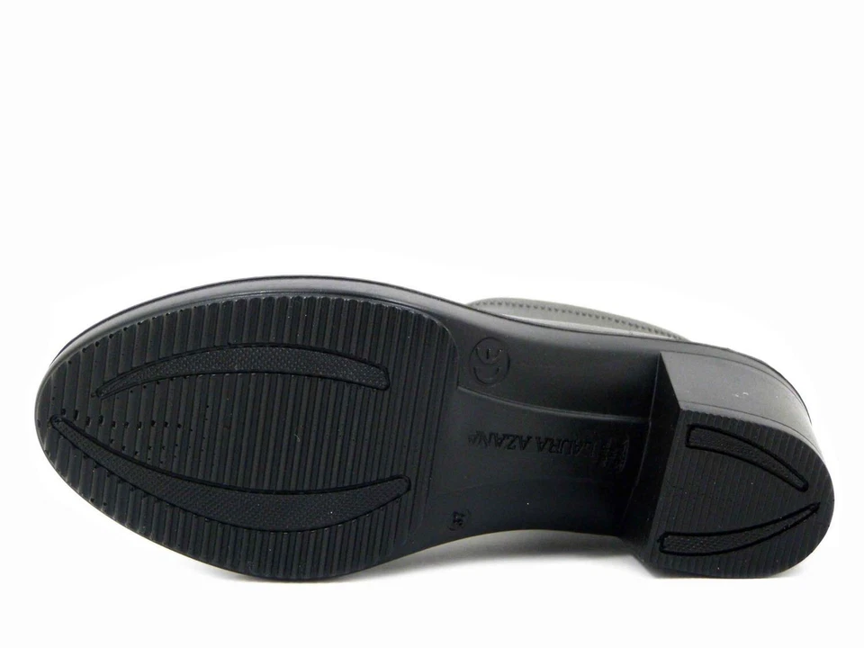 Stivaletti Elasticizzati Argento Scuro Plantare Estraibile Tacco Medio 5 cm - Immagine 3 di 4