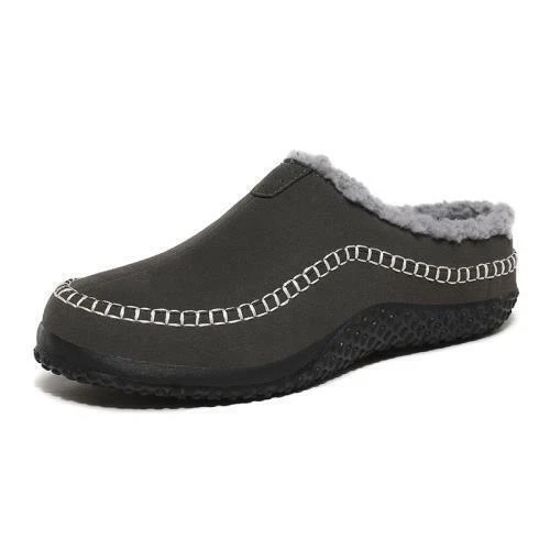 Zapatos planos sin cordones para interiores de invierno para hombre imitación interior cálidos suaves informales cómodos Foto 4 de 4