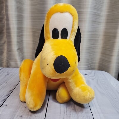 Walt Disney World Sitting Plush Pluto Vintage Red Collar 15