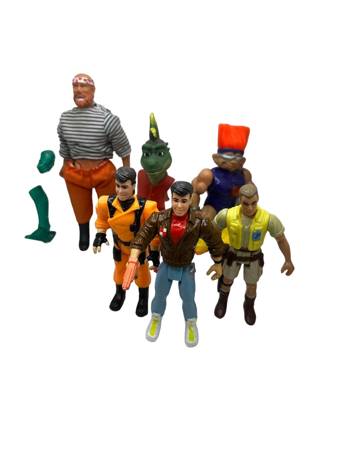 vintage action figure lot of 11 ronin jurassic park mib Spiderman