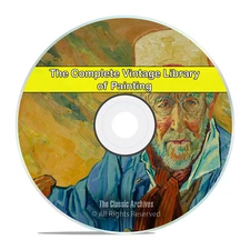 Library of Painting, 222 Books, Paint Painters Water Color History DVD