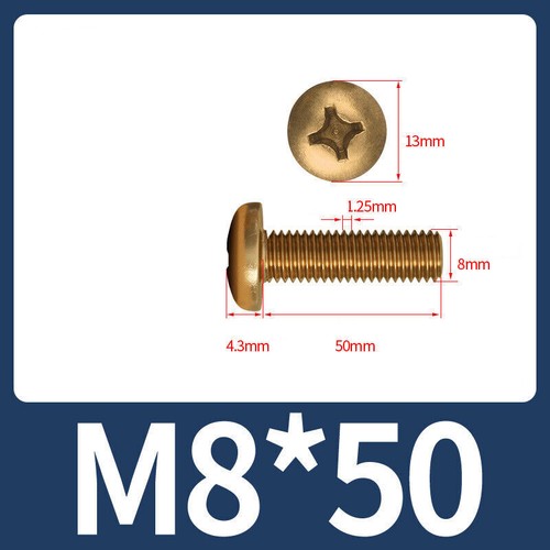 Viti a testa tonda M2 M2,5 M3 M4 M5 M6 M8 ottone Phillips macchina bullone a vite - Foto 72 di 74