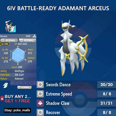 Arceus • Competitive • 6IVs • Level 100 • Online Battle-Ready