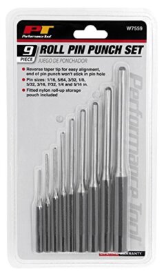 Performance Tool - 9pc Roll Pin Punch Set (W7559), Hand Tools - Punches & Chi...