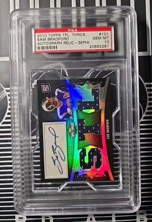 Sam Bradford Topps Triple Threads #101 Autograph Relic-Sepia