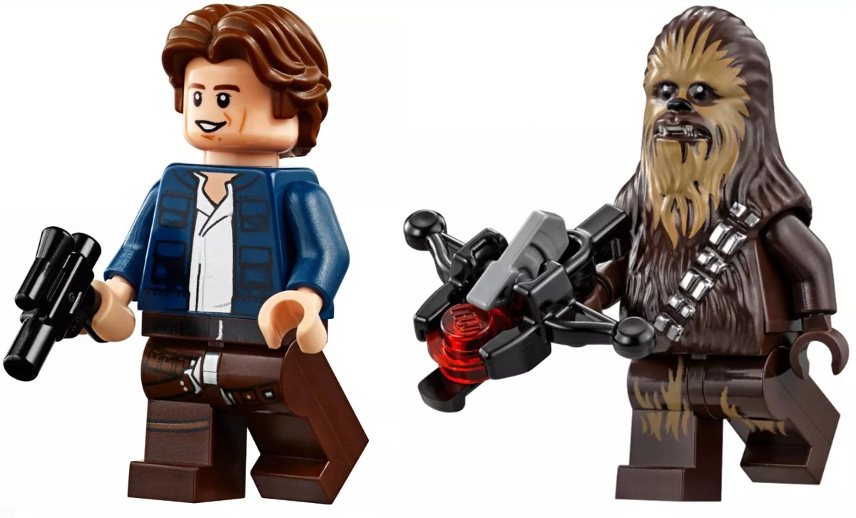 LEGO Star Wars Han Solo and Chewbacca Minifigures 75192 75243