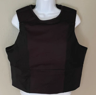 Ultra Concealable SAFARILAND F1 Female Armor Carrier XL SHORT Black T Shirt