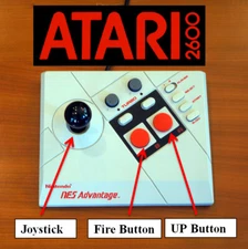 NintendoNES Advantage Modded Controller Joystick Atari 2600 7800 Mod 2600+ 7800+