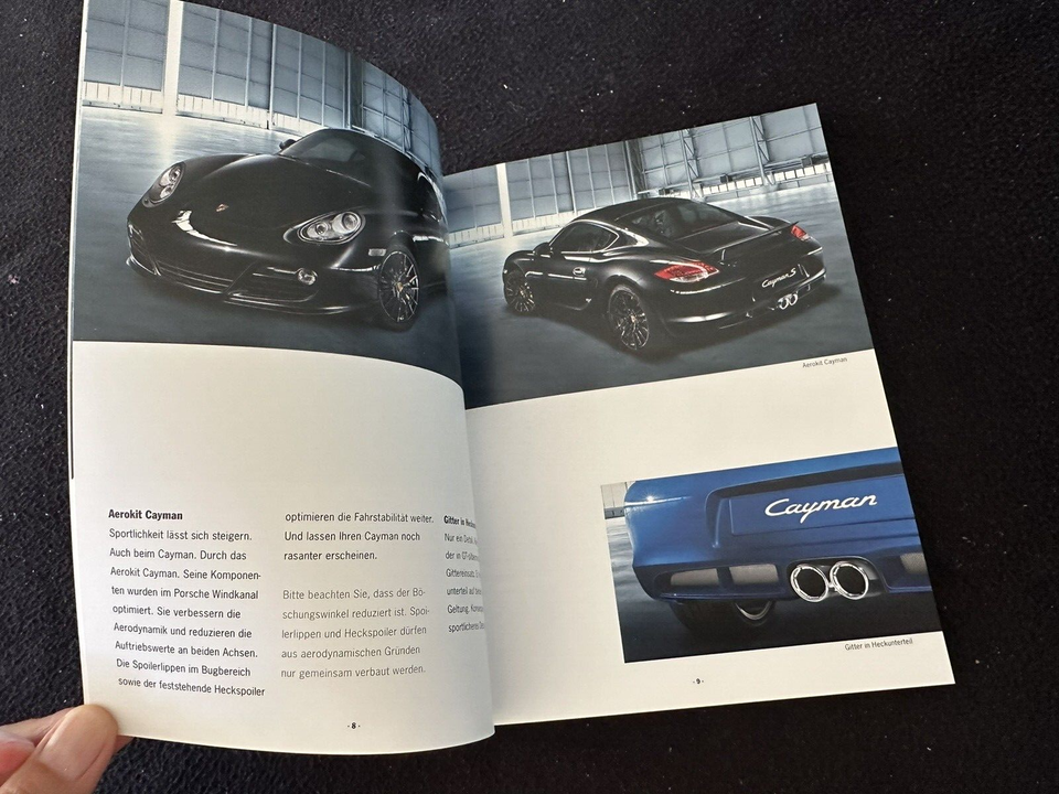 2012 2013 Porsche Cayman & S Tequipment GERMAN Brochure Accessories 987