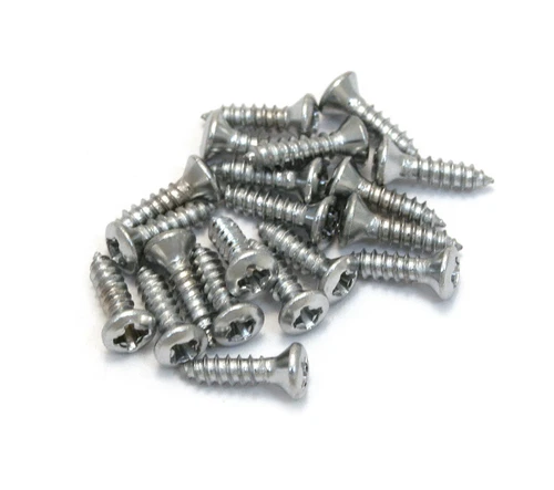 (20) Chrome #3 Pickguard Screws for Gibson® Guitar/Bass GS-0050-010