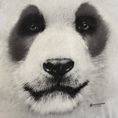 The Mountain Size S Panda Face T-Shirt Gray Tie Dye Panda Bear Vincent Hie 2013
