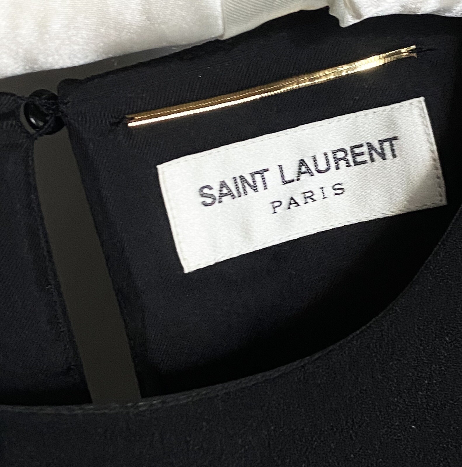 Abito lungo sleve Saint Laurent ️ Asimmetrico con cerniera con foro chiave taglia 46F US14