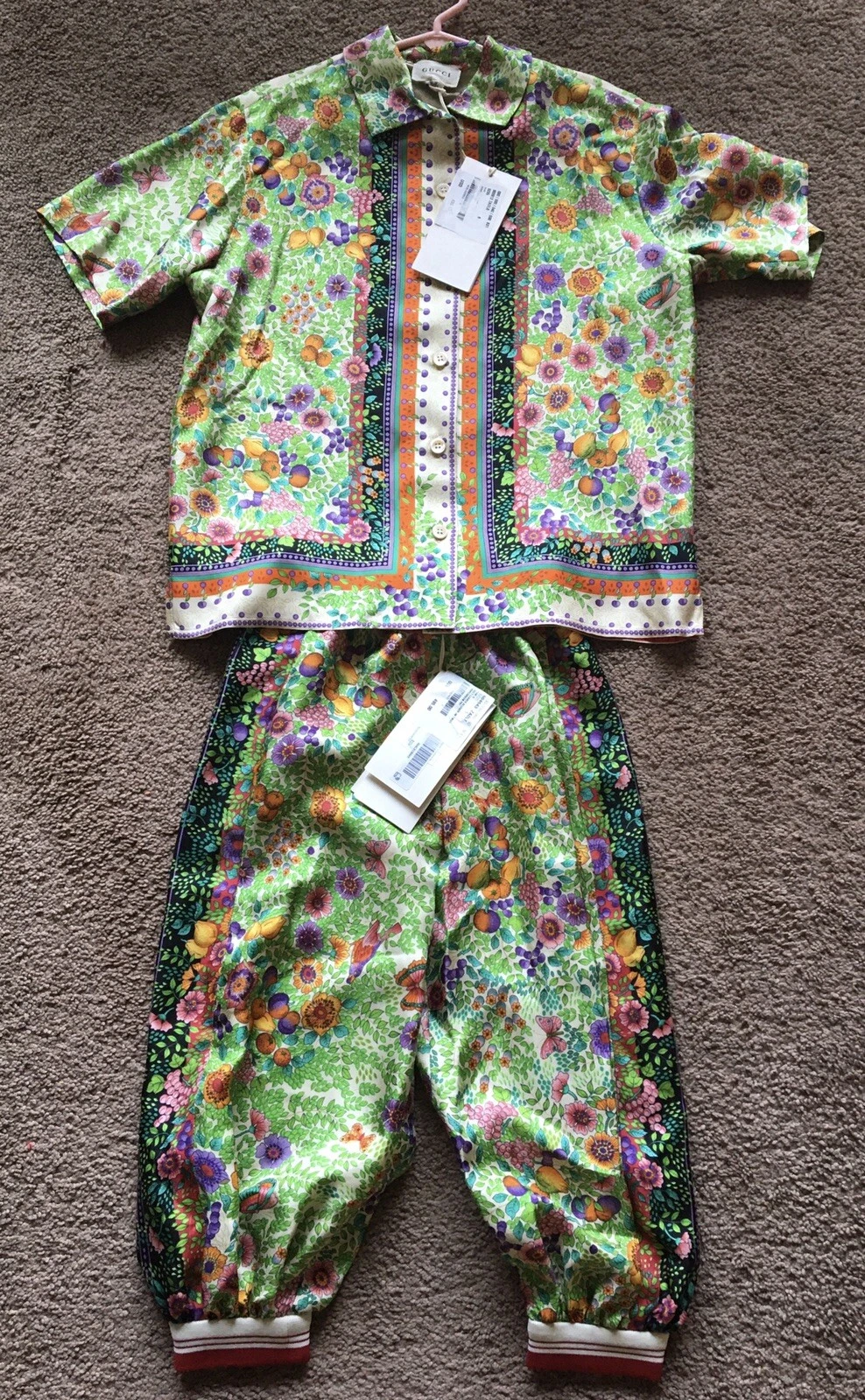 Ensemble authentique de 2 pièces florales enfants Gucci taille 5/6