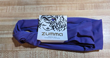 Zumma Misses One Size Fits Most 100 percent Purple Crisscross Turbanette