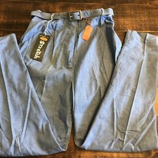 VTG 60s Russ Togs Pants Country Blue High Waist Hippy NWT Old Stock Mom Jeans