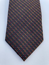 BROWN CHECK MEN?S POLYESTER NECKTIE IN EXCELLENT CONDITION - TIE