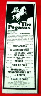 The Monochrome Set/Monos/Shakin Stevens Vintage ORIG'78 Press/Mag ADVERT 5.5''x 2