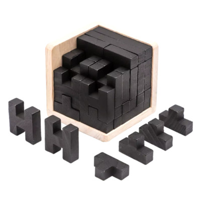 Puzzles 3D En Bois Pour Les Amateurs De Puzzle, Jouet IQ, Cube En Forme De TH, J