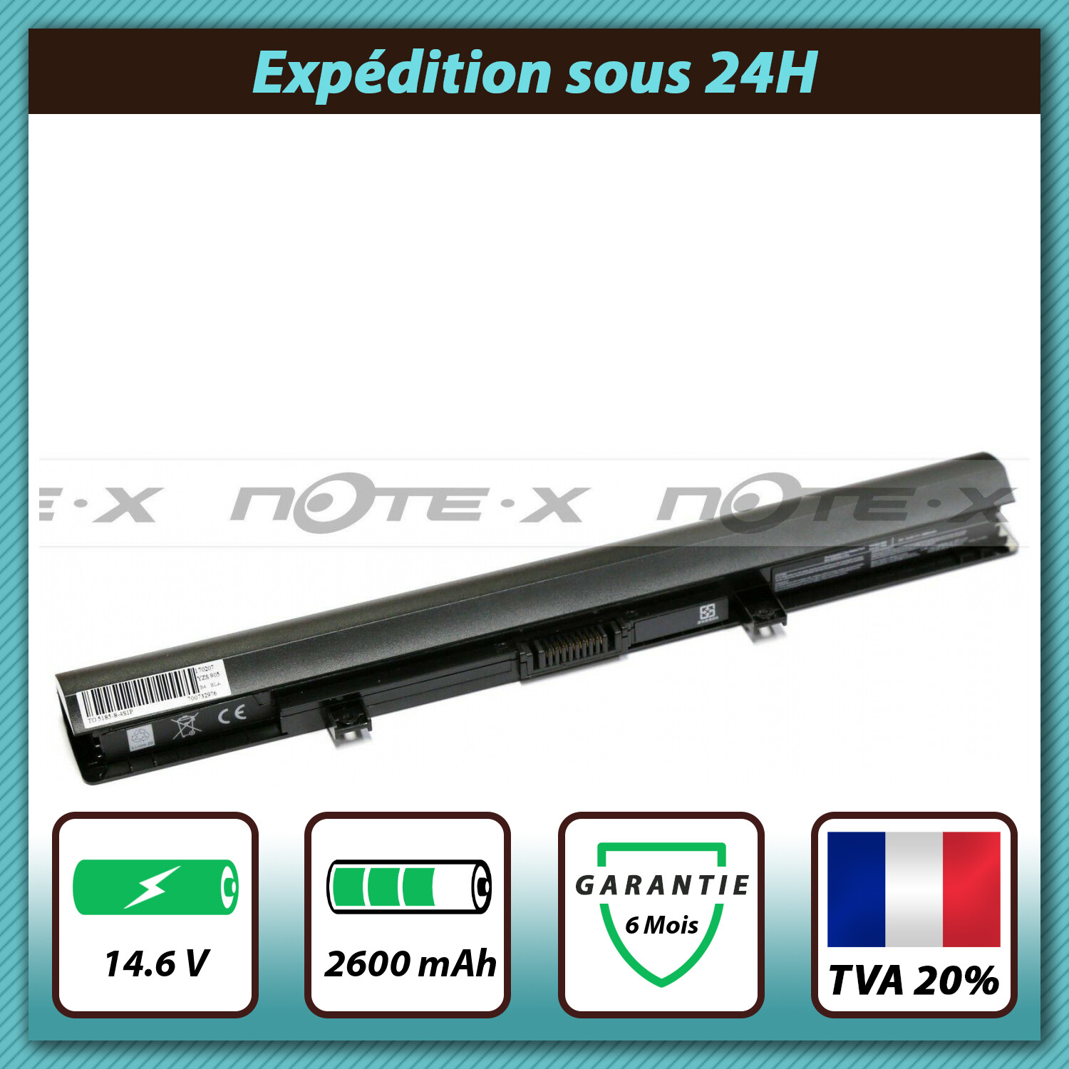 Batterie Toshiba Satellite C55-A de 2600mAh pour travailler en train