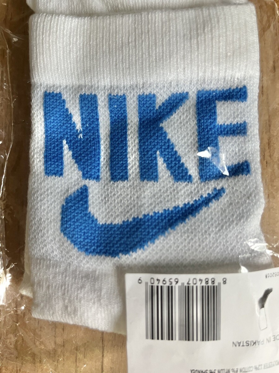 Nike Socks Low Ankle Men's Size Large LIMITED EDITION White Photo