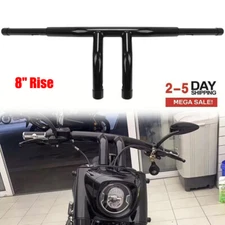 8" Rise T-Bar Handlebar Drag Fat Bar For Harley Sportster Dyna Softail FLST FXST