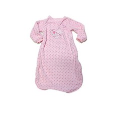Carters Girls Fleece Long Sleeve Sleep Sack Pink Hearts 0-9M