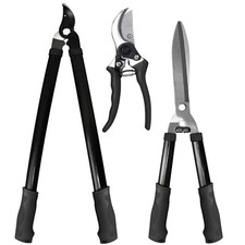 🔥3PC PRUNING TREE LOPPER SHEARS SECATEURS HEDGE SHRUB CUTTING GARDEN TOOL SET